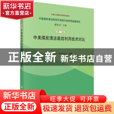 正版 中美煤炭清洁高效利用技术对比 李文英,易群,谢克昌编著