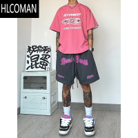 HLCOMAN特大码300斤欧美篮球短裤男美式高街oversize夏潮牌过膝五分裤子2