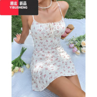 YIBUSHENG外单 @S*N 甜美纯欲风碎花蕾丝吊带连衣裙度假BM风《有内衬》