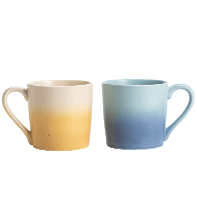 苏氏陶瓷(SUSHI CERAMICS)马克杯渐变情侣水杯对杯刷牙杯