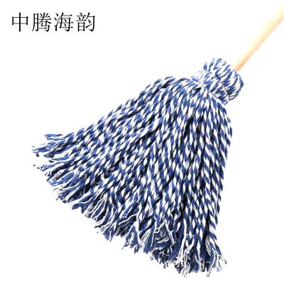 中腾海韵 蓝白棉线拖把 木柄 个