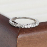 Kissilver S925纯银排钻戒指女小众设计感高级轻奢气质食指戒指环送女朋友老婆情人节七夕生日礼物