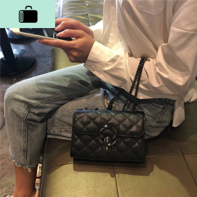 包包女2020新款潮韩版斜跨包菱格链条包小包百搭单肩女学生包女包NEW LAKE女斜挎包