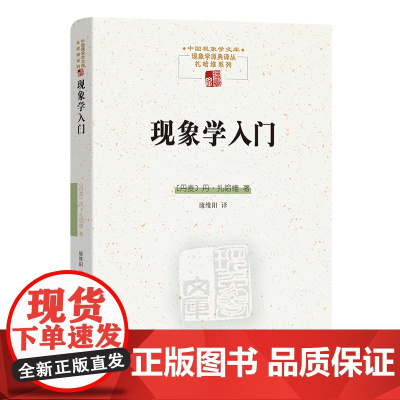 现象学入门 中国现象学文库 现象学原典译丛 扎哈维系列 丹 扎哈维著 康维阳译 豆瓣高评分 商务印书馆 正版书籍