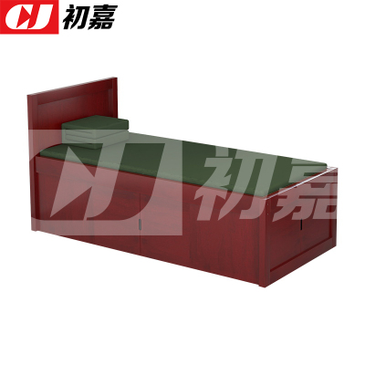 初嘉(CJ)单人床单层床木质公寓宿舍床营区家具单人床 C款