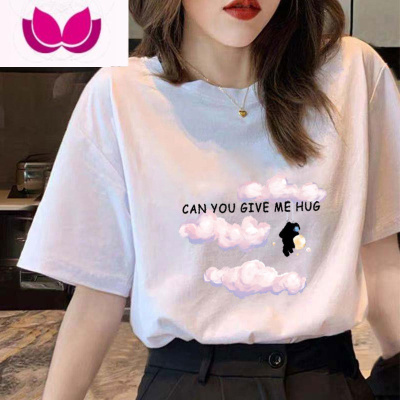 七斓简约t恤女短袖百搭2023年新款夏季宽松ins潮港风学生短袖t恤打底