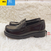 聚范星枼高厚底乐福鞋女英伦风小皮鞋一脚蹬粗跟jk制服鞋基础校供单鞋