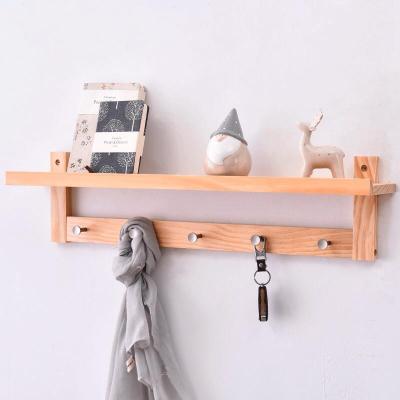 挂衣架壁挂墙上衣帽架实木客厅多功能置物架创意口玄关衣服挂钩