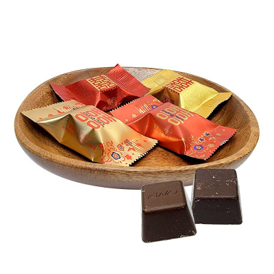 喔喔夹心巧克力喜字版红色金色散装500g婚庆结婚喜糖(代可可脂)