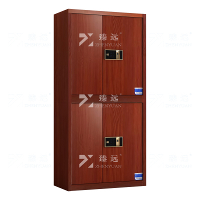 臻远 ZYJJ-80061 保密柜 红木纹分双节指纹锁 长900*宽420*高1900mm 单位:1台