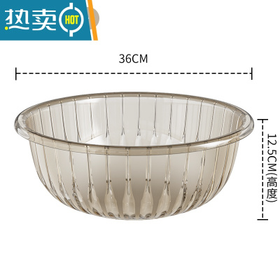 敬平加厚透明洗脸盆家用洗衣盆加大号洗菜盆子小号塑料盆洗泡脚盆耐用