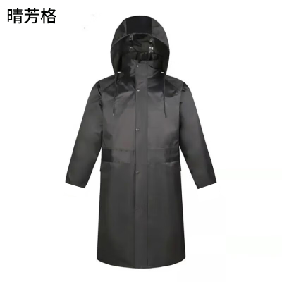 晴芳格 QFG-6 均码 连体式 雨衣 (计价单位:件) 黑色 滴水不慎 无惧风雨 优质面料
