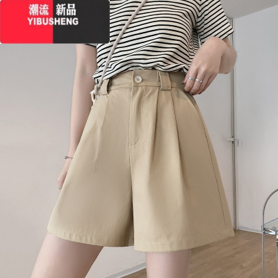 YIBUSHENG工装短裤女季薄款休闲2024新款酷飒风小个子工装裤子阔腿五分裤