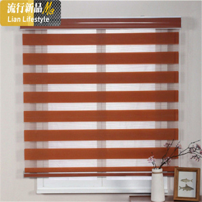 卷帘窗帘免打孔百叶窗帘遮光柔纱帘卧室客厅窗厨房卫生间防水升降 三维工匠
