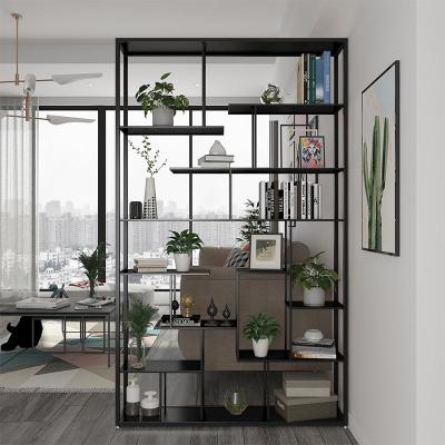 北欧办公室铁艺书架置物架落地式餐厅多层展示收纳货架简约储物架