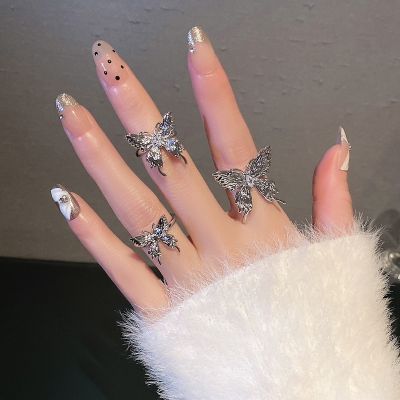 戒指女2024年新款潮小众设计高级感时尚个性蝴蝶结开口食指戒尾戒送女朋友老婆情人节七夕生日礼物