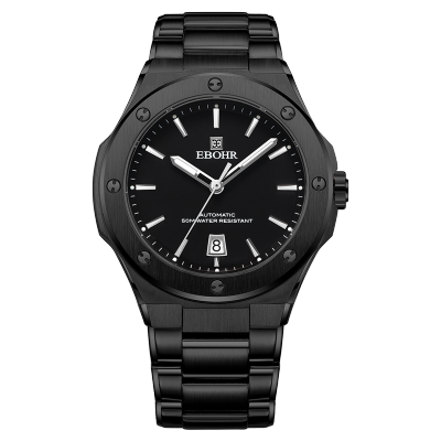 探索者系列男士自动机械表黑骑士夜光防水钢带手表送男友礼物 潮酷黑 36590216