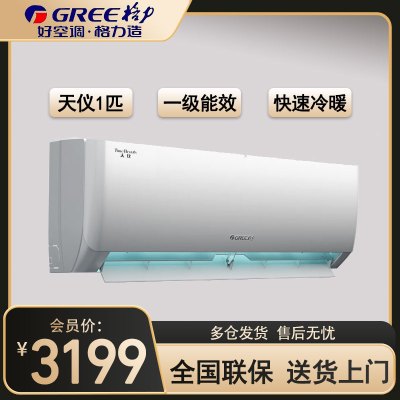 格力(GREE)空调KFR-26GW/(26504)FNhAa-B1 天仪系列 大1匹变频 新一级能效 壁挂式冷暖空调