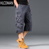HLCOMAN夏季薄款男士运动裤七分裤男休闲裤宽松直筒户外耐磨工装短裤