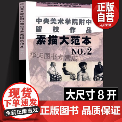 大8开 中央美术学院附中留校作品素描大范本2 央美附中留校作品选素描教学素描静物教材 石膏头像基础临摹书 美术类学生专业