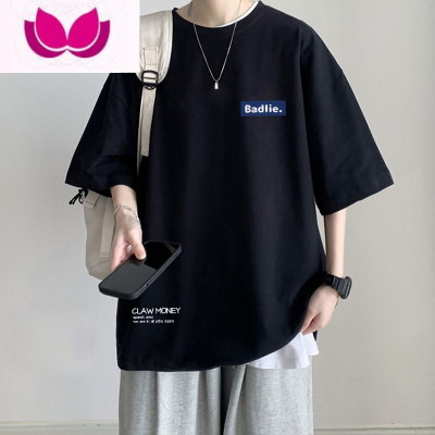 七斓ins潮牌韩版短袖T恤男夏季潮流小众中袖体恤学生痞帅青少年上衣服