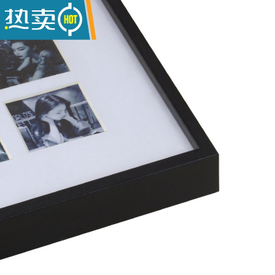 敬平48宫格相框九宫格画框定制情侣照片结婚diy摆台婚纱纪念生日礼物 黑砂纹[铝合金相框] [30宫格]40×50cm+