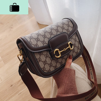 高级感女包2020新款欧美时尚复古宽肩带单肩斜挎包ins百搭女士包NEW LAKE女士单肩包