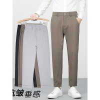 新款直筒小西裤男款秋冬轻商务垂感抗皱易打理男休闲裤基础百搭