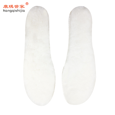 康琪世家 白色皮毛一体防寒羊毛鞋垫 KQXD-010 双
