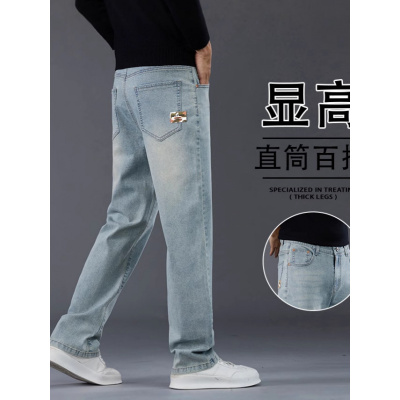 进出口Men jeans秋冬款休闲舒适无束缚感 棉质直筒牛仔裤