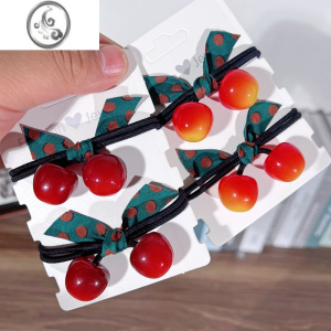 JiMi韩版网红ins樱桃头绳发绳头花皮套丸子头水果发圈橡皮筋头饰发饰