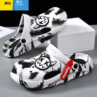 聚范洞洞鞋男夏季外穿防滑沙滩潮流时尚超火网红情侣个性休闲包头凉鞋