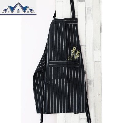 棉男士围裙家用厨房女时尚咖啡店餐厅厨师做饭定制工作服 三维工匠