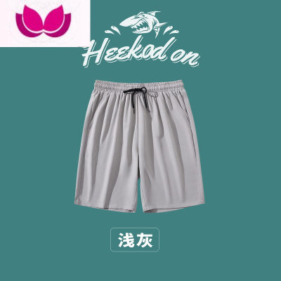 七斓夏季新款外穿篮球运动短裤男ins薄款速干冰丝裤子宽松休闲五分裤