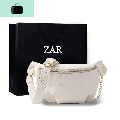 胸包女2020新款时尚百搭ins腰包女单肩斜挎包个性时尚网红小黑包NEW LAKE女斜挎包