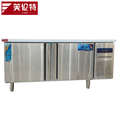 芙伦特厨房商用保鲜操作台冷藏冷冻双温工作台 厨房卧式操作台冰柜 厨房奶茶店设备双温工作台 FLT-GH-SWGZT-ZL