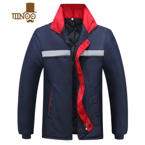 YANXU冬季棉服加厚防寒电焊棉袄户外时尚多口袋防风休闲反光条夹克棉衣