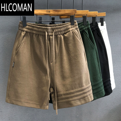 HLCOMAN三条杠设计高端运动休闲短裤男士裤子夏季宽松五分裤美式卫裤