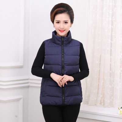 迪鲁奥(DILUAO)羽绒服女马甲秋冬妈妈装短款外套中老年背冬季新款官方品牌女装