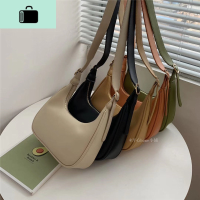 新款简约小众包包休闲学生女包2020新款潮单肩斜挎质感百搭女包包NEW LAKE女斜挎包