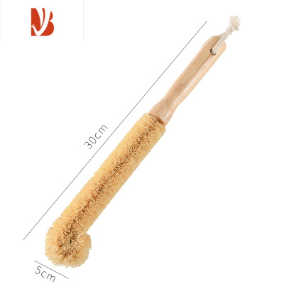 三维工匠椰棕丝杯刷家用长柄硬毛刷杯洗杯子器保温杯瓶子清洁刷