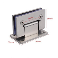 吉迎尚品 液压缓冲玻璃门夹淋浴房合页铰链 90度 个