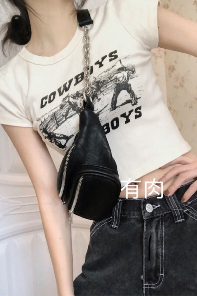 韩国女装 短款露脐紧身短袖T恤女夏装新款学生上衣服女装