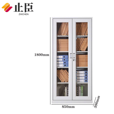 止臣 文件柜 办公柜储物柜资料柜带锁档案柜加厚铁皮柜 R4