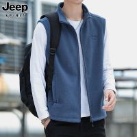 JEEP SPIRIT新款潮流休闲马甲摇粒绒户外男士马甲外套