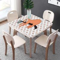 家柏饰(CORATED)北欧方桌桌布防水防油免洗软玻璃餐桌垫PVC防烫正方形塑料台布