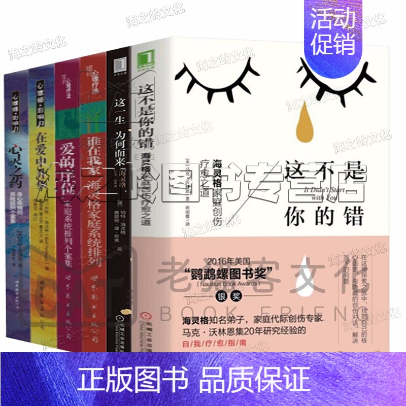 [正版]心理学书籍 海灵格心理疗愈法6册 这不是你的错 海灵格自传访谈录 谁在我家 爱的序位 活出内在的力量 心灵活泉