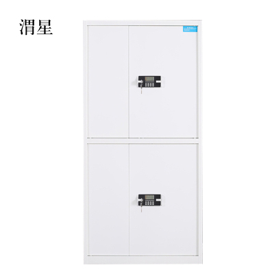 渭星钢制密码文件柜保险柜铁皮资料柜通双节白色密码锁420*900*1850
