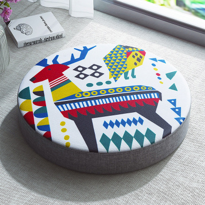 森美人凳子实木家用小矮凳方圆换鞋凳布艺板凳简约现代客厅卧室坐墩