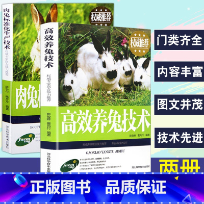 [正版]2册养殖技术书肉兔标准化生产技术高效养兔技术科学饲养管理农业畜牧实用手册兔病防治鉴别诊断图谱治疗全书动物营养